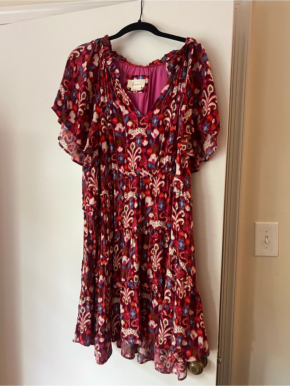 Printed anthro mini dress